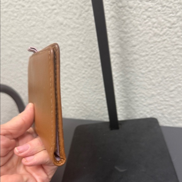 Coach Caramel Leather Checkbook Wallet - Picture 4 of 7